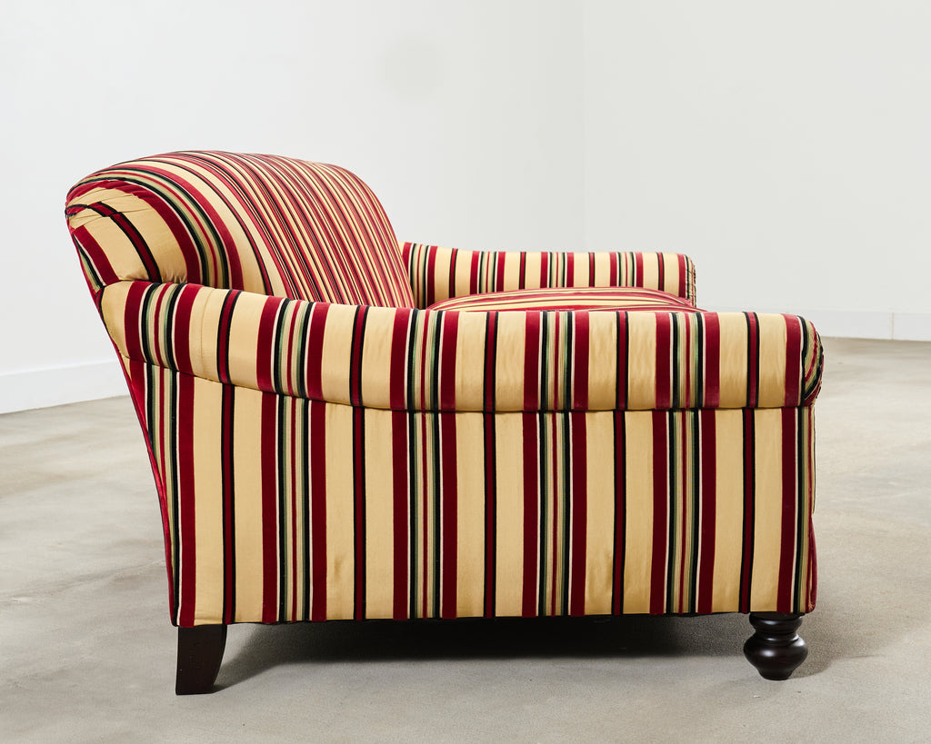 Ralph Lauren Home "Bel Air" Striped Velvet Sofa 8 Ft USA 2008