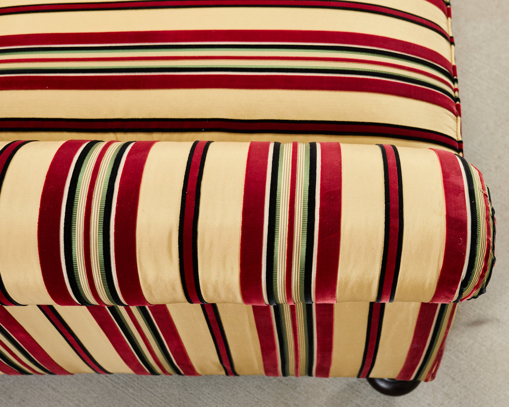 Ralph Lauren Home "Bel Air" Striped Velvet Sofa 8 Ft USA 2008