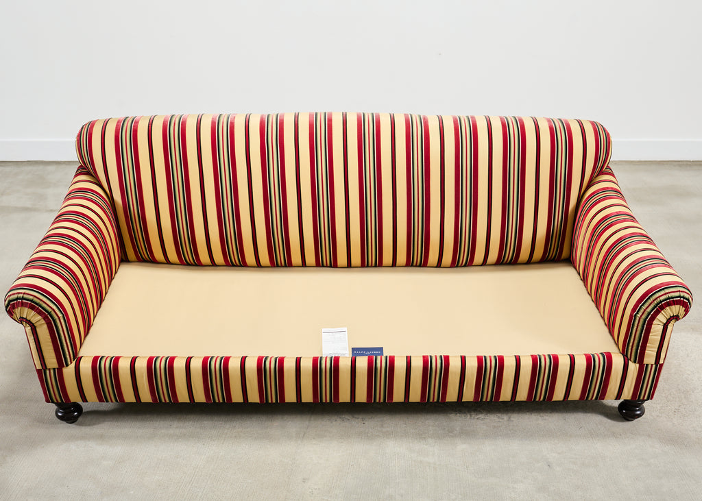 Ralph Lauren Home "Bel Air" Striped Velvet Sofa 8 Ft USA 2008