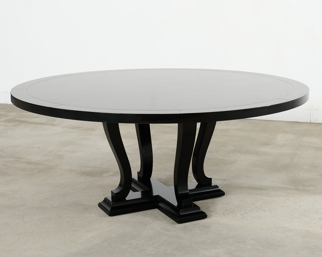 Ralph Lauren Ebonized Mahogany Round Basalt Dining Table