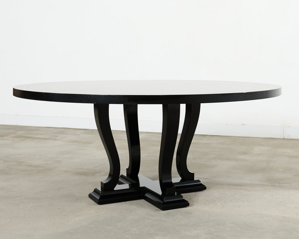 Ralph Lauren Ebonized Mahogany Round Basalt Dining Table