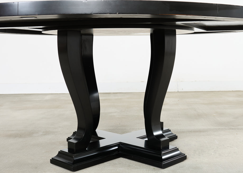 Ralph Lauren Ebonized Mahogany Round Basalt Dining Table