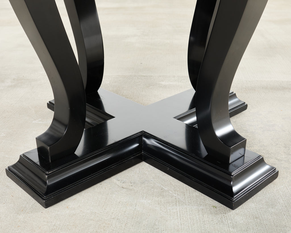 Ralph Lauren Ebonized Mahogany Round Basalt Dining Table