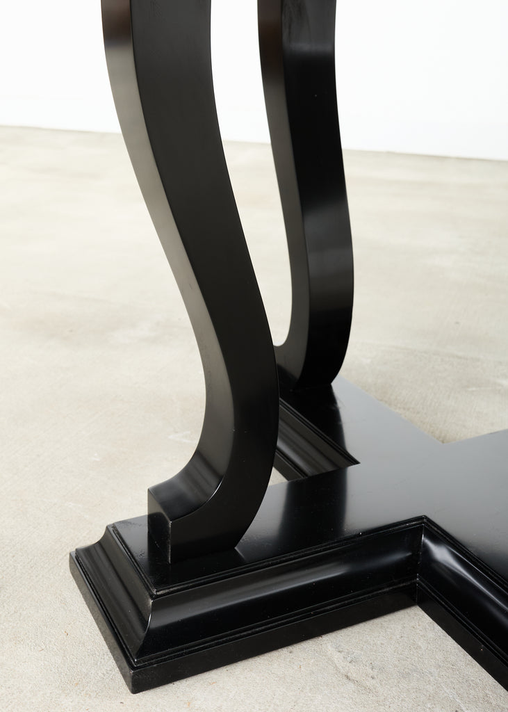 Ralph Lauren Ebonized Mahogany Round Basalt Dining Table