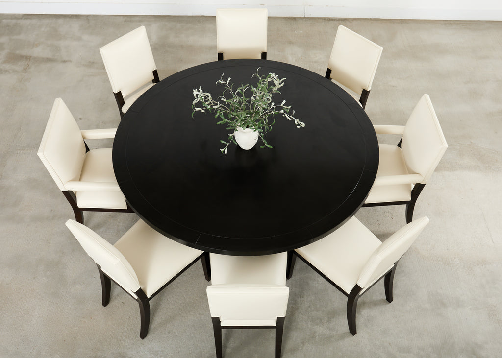 Ralph Lauren Ebonized Mahogany Round Basalt Dining Table