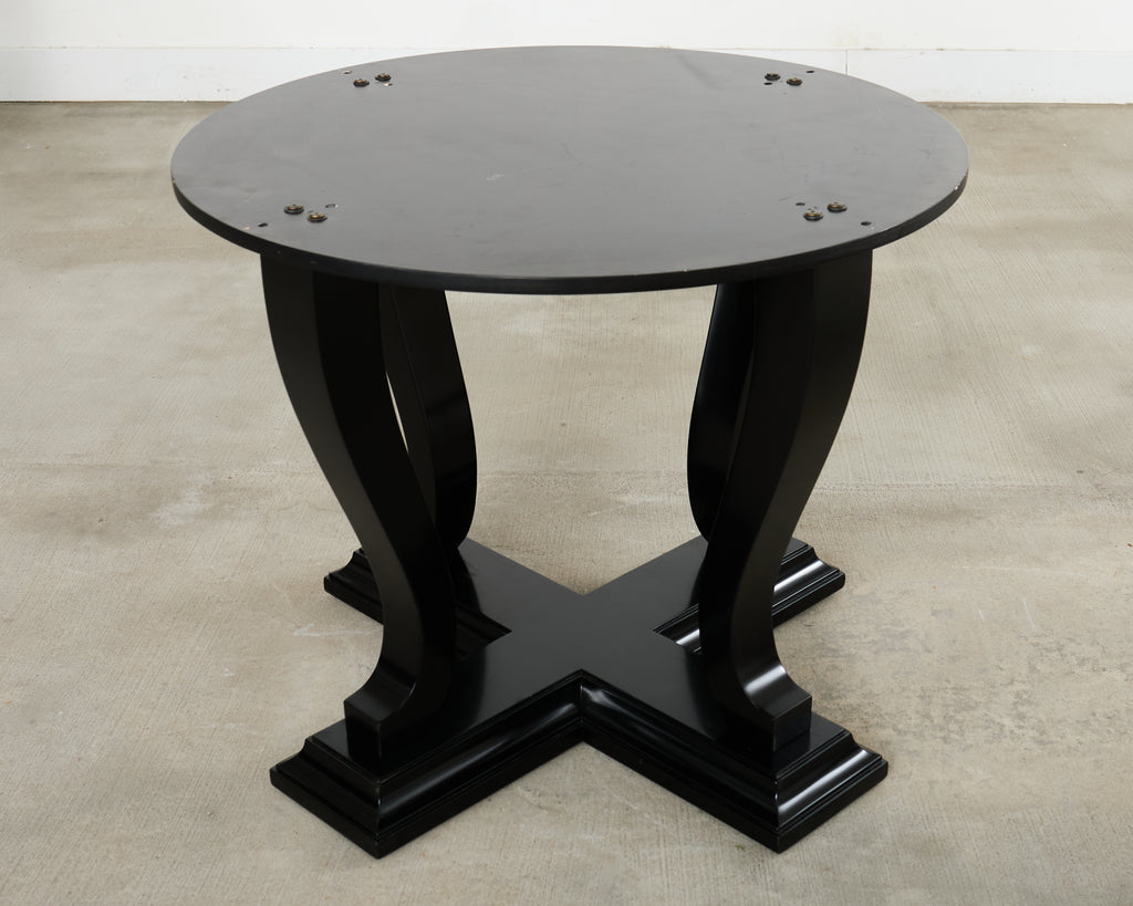 Ralph Lauren Ebonized Mahogany Round Basalt Dining Table