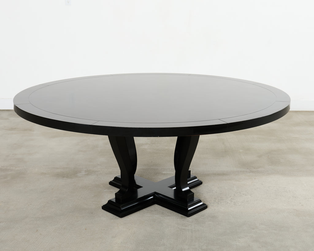 Ralph Lauren Ebonized Mahogany Round Basalt Dining Table