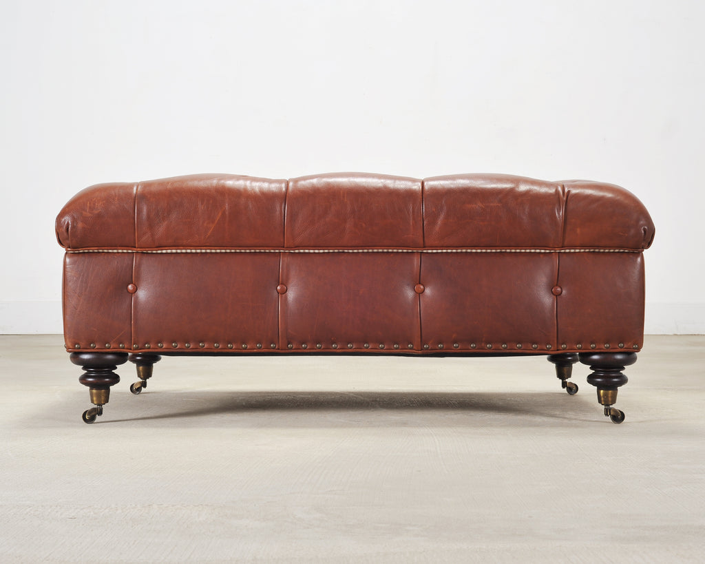 Ralph Lauren Country English Leather Writer's Ottoman 4 Ft