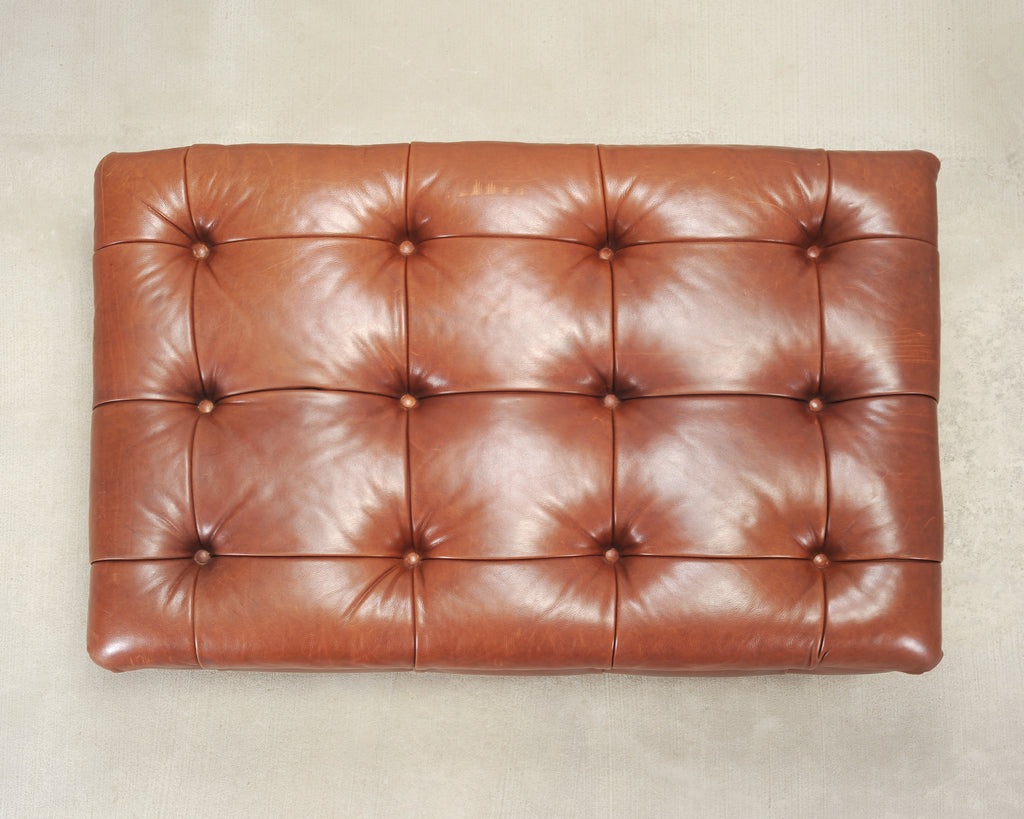 Ralph Lauren Country English Leather Writer's Ottoman 4 Ft