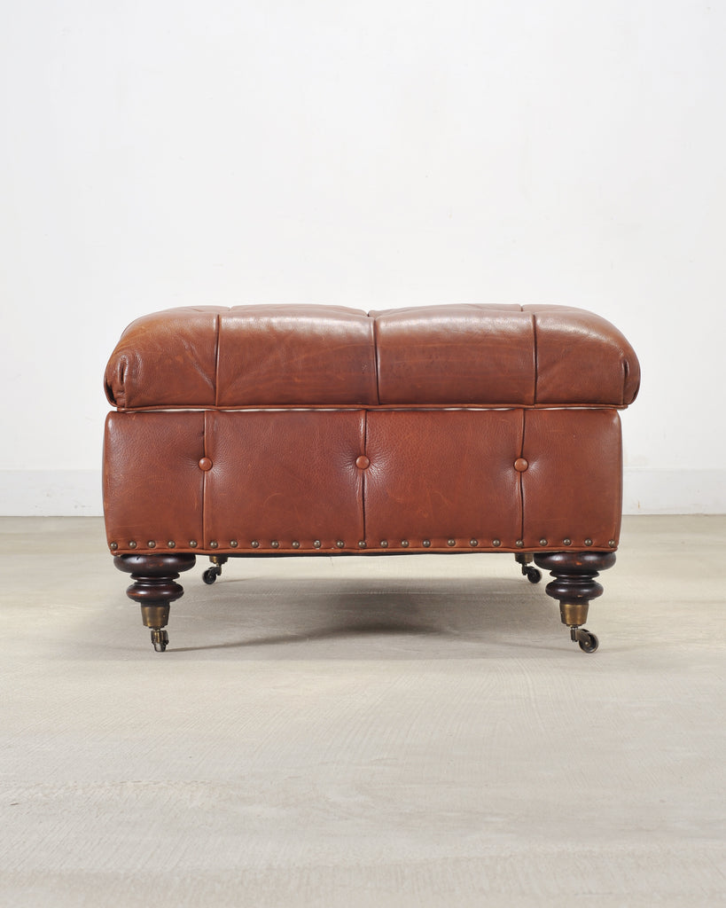 Ralph Lauren Country English Leather Writer's Ottoman 4 Ft