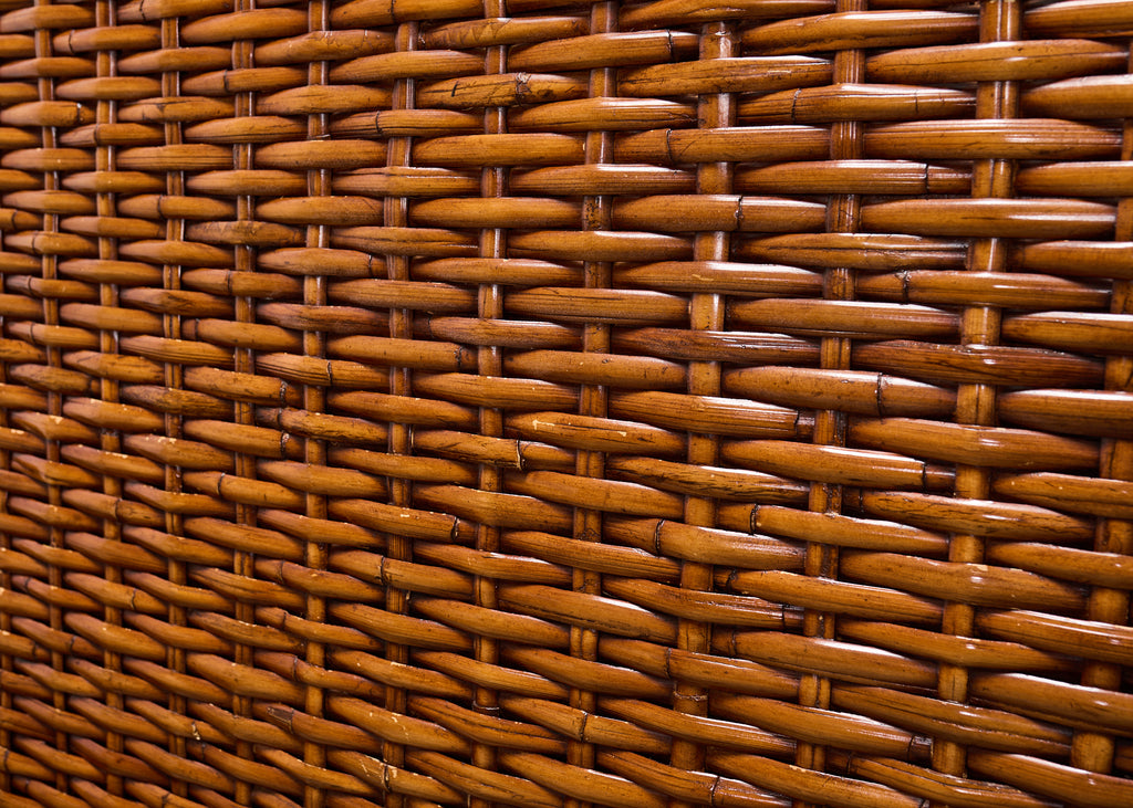 Ralph Lauren Villa America Mahogany Rattan Gondola Sleigh Bed