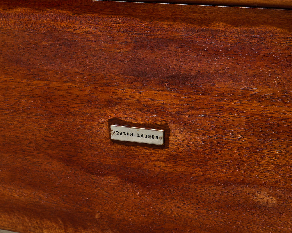 Ralph Lauren Villa America Mahogany Rattan Gondola Sleigh Bed