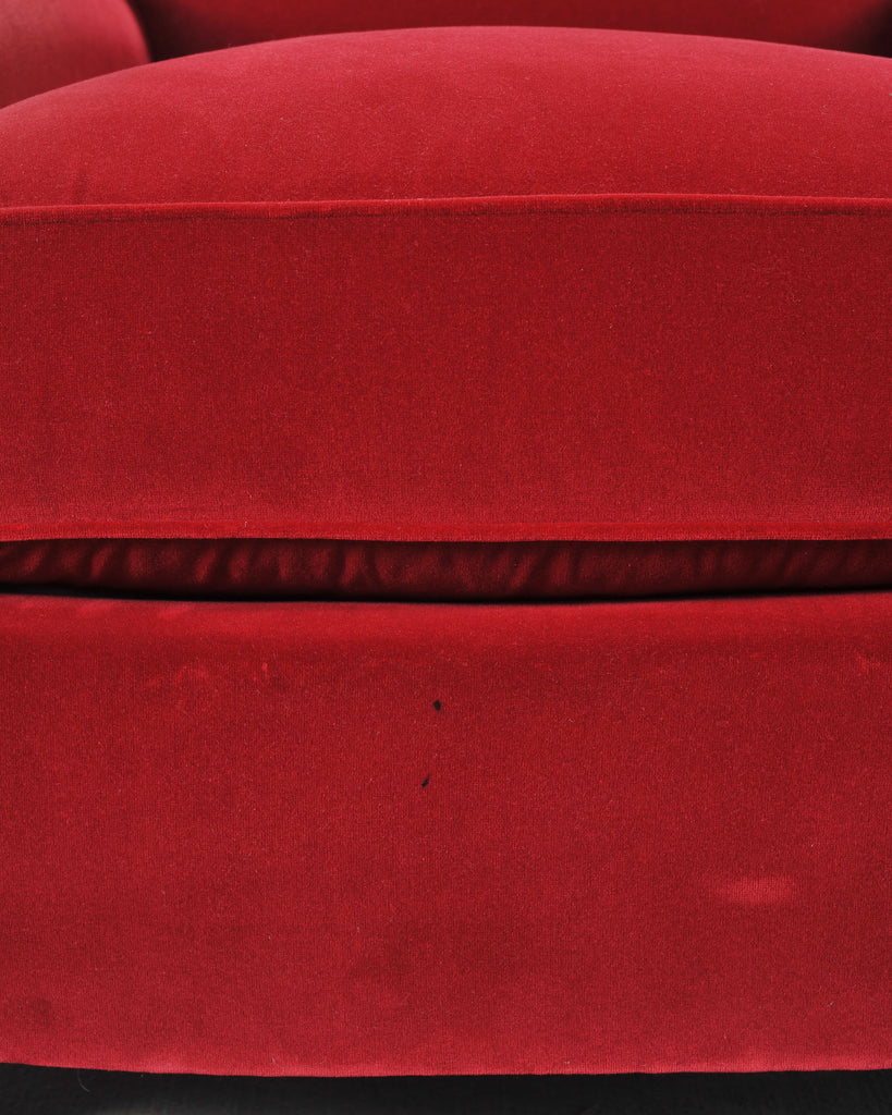 Ralph Lauren London Club Lounge Chair in Italian Red Velvet