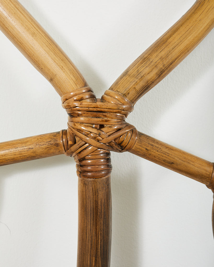 Organic Modern McGuire Style Rattan Double Headboard