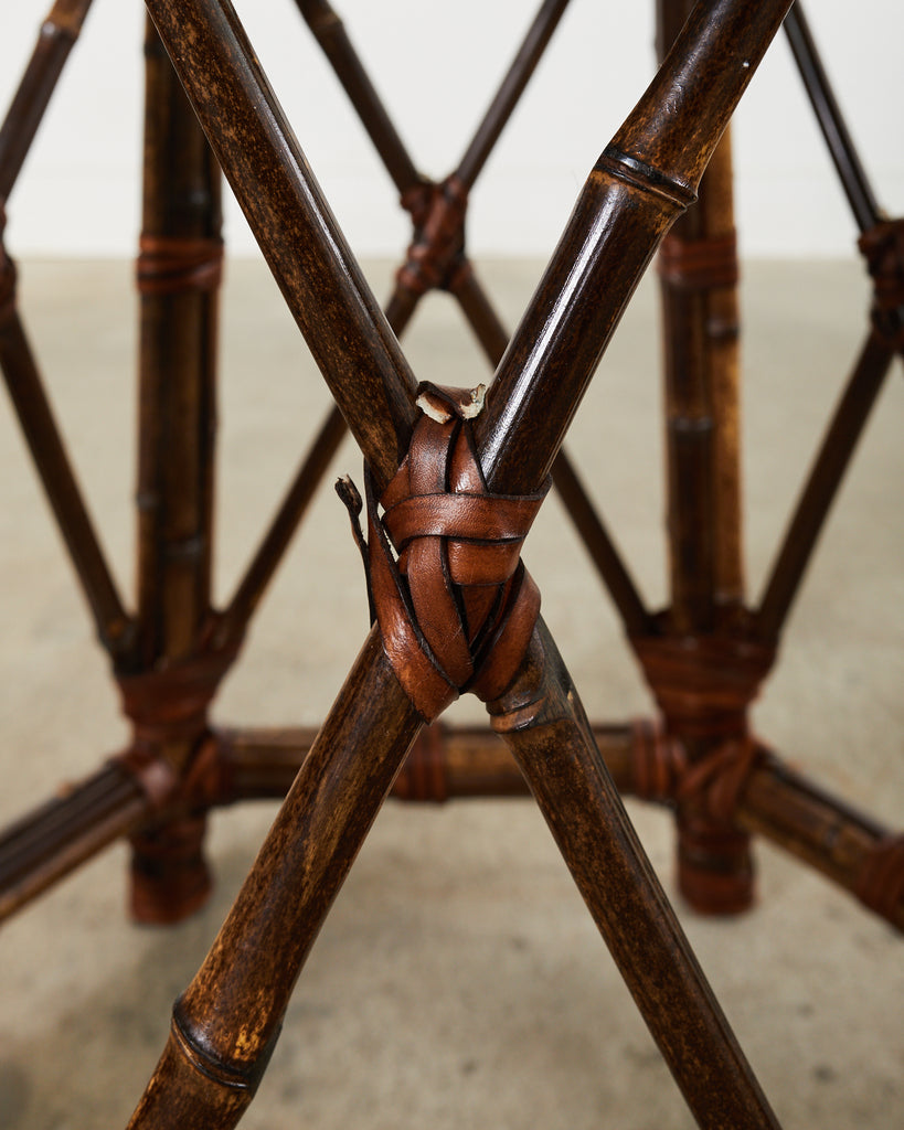 McGuire Organic Modern Bamboo Glass Top Dining Table