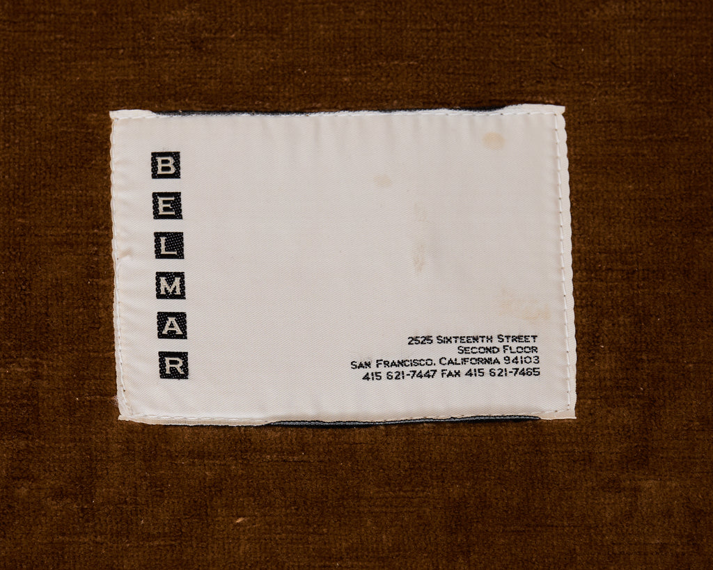 Set of Eight Michael Taylor Style Rattan Leather Dining Chairs