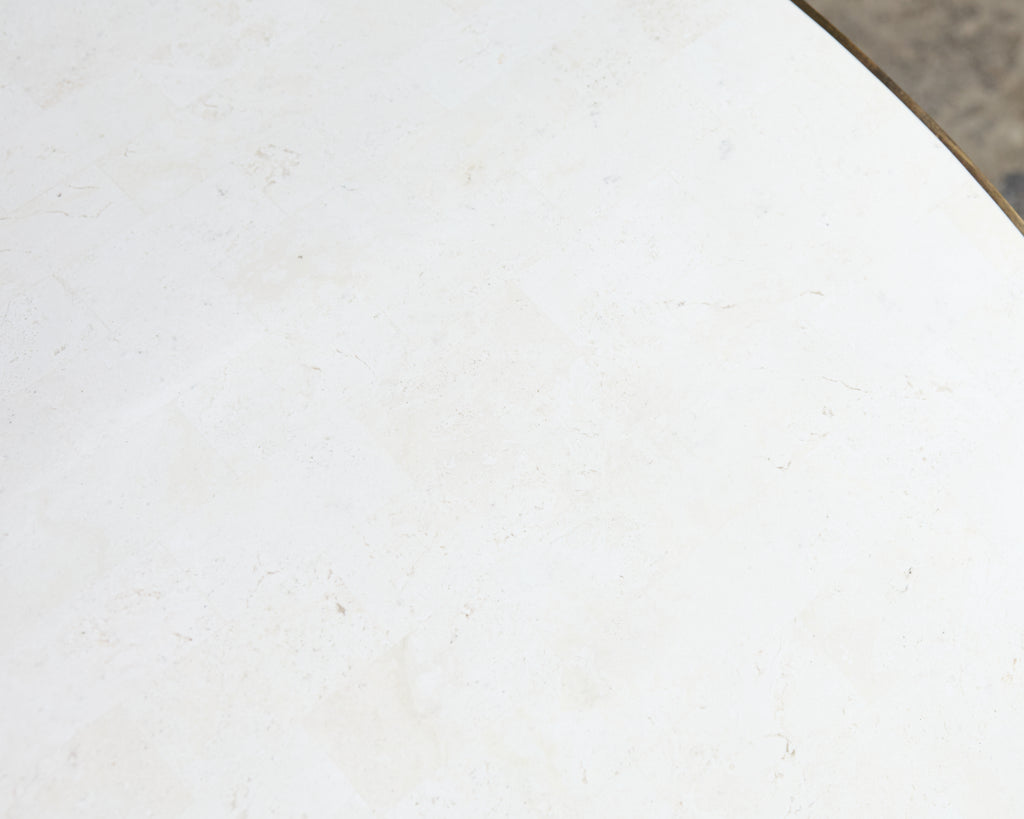 Maitland Smith Tesselated Stone Bronze Ribbon Console Table