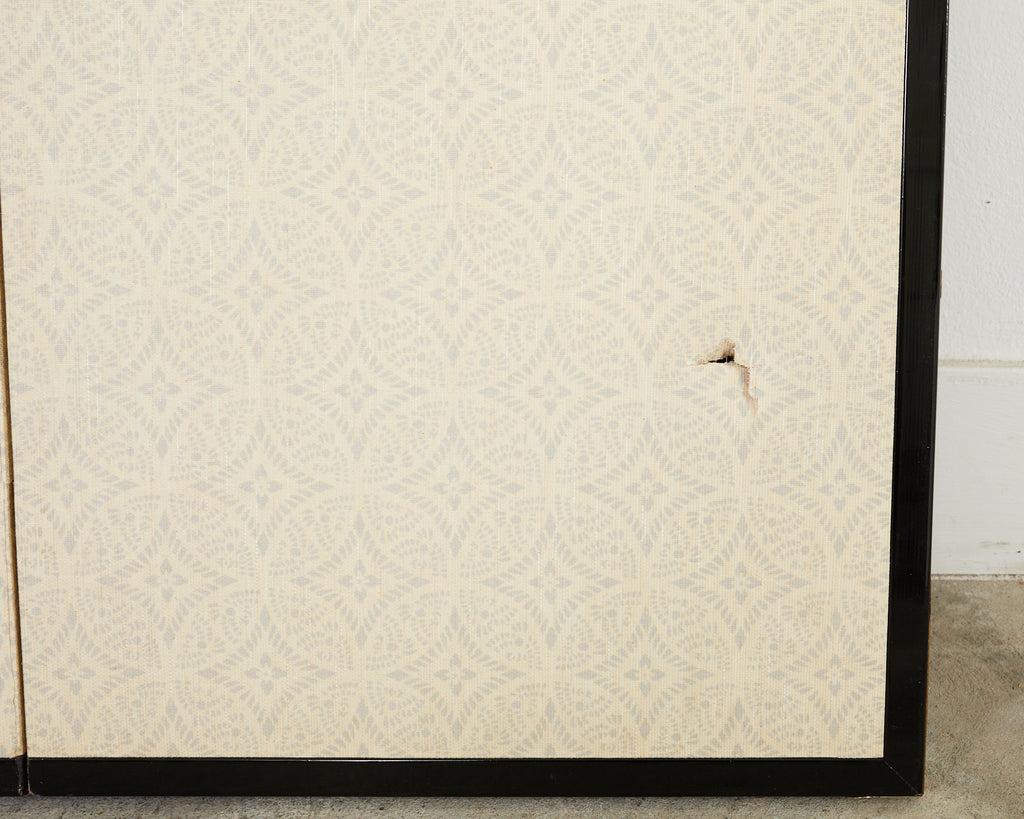 Japanese Showa Four Panel Screen Mount Fuji Landscape