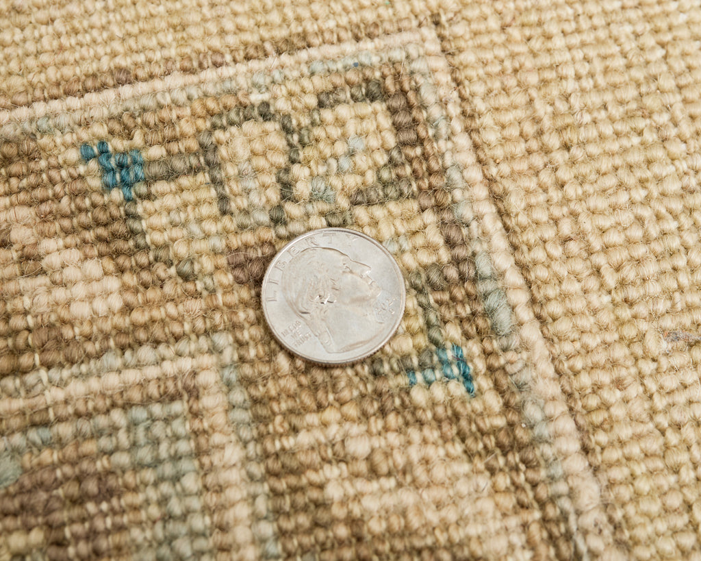 Modern Sultanabad Style Square Rug Stylized Floral Motif