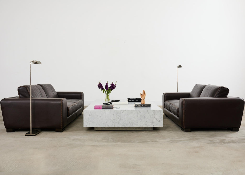 Timothy Oulton Monumental Floating Carrara Marble Cocktail Table