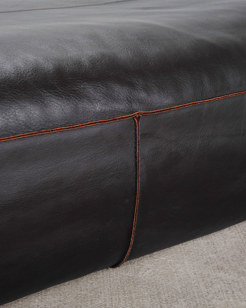 Rolf Benz German Leather 950 Floor Cushion Pouf Ottoman 3 Ft