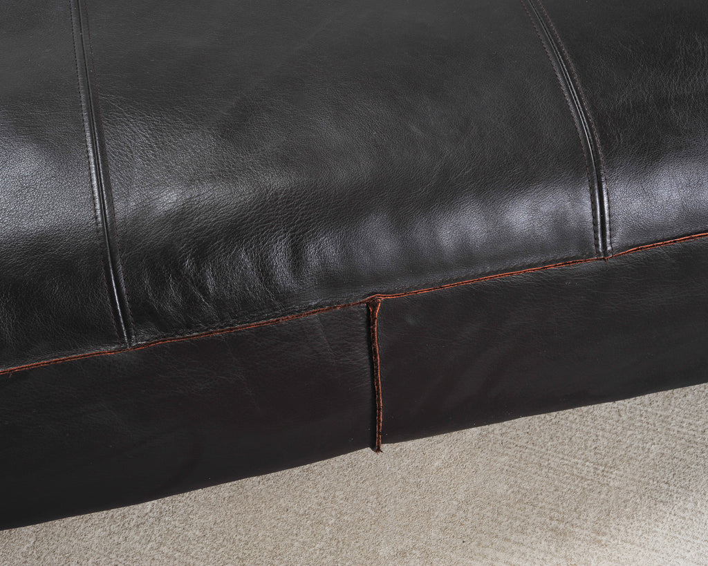 Rolf Benz German Leather 950 Floor Cushion Pouf Ottoman 3 Ft
