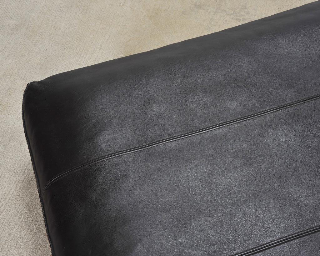 Rolf Benz German Leather 950 Floor Cushion Pouf Ottoman 3 Ft