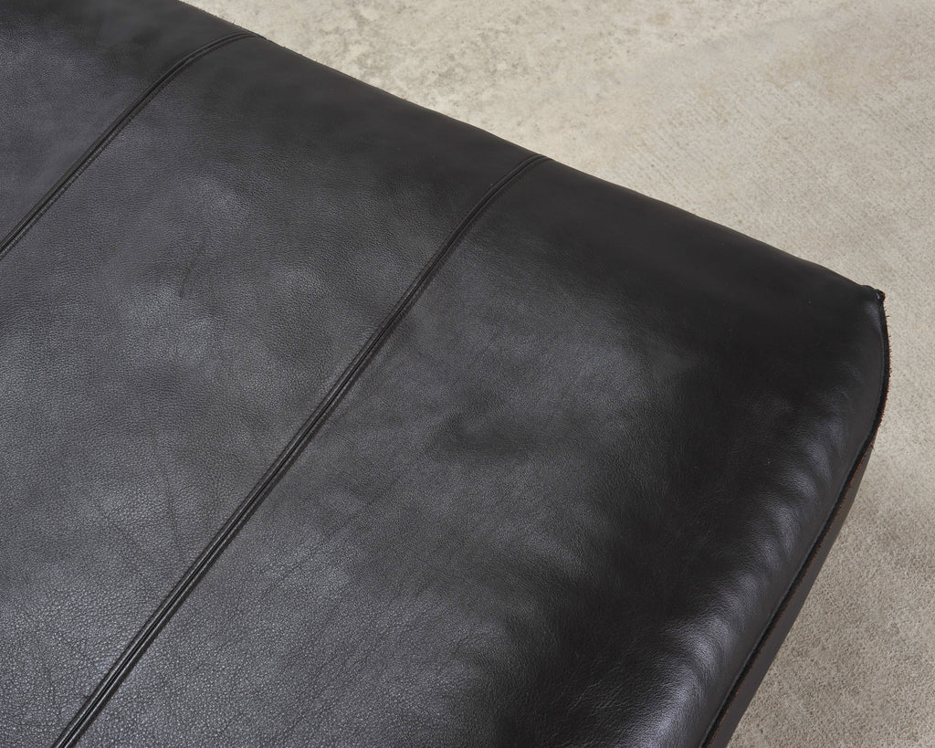 Rolf Benz German Leather 950 Floor Cushion Pouf Ottoman 3 Ft