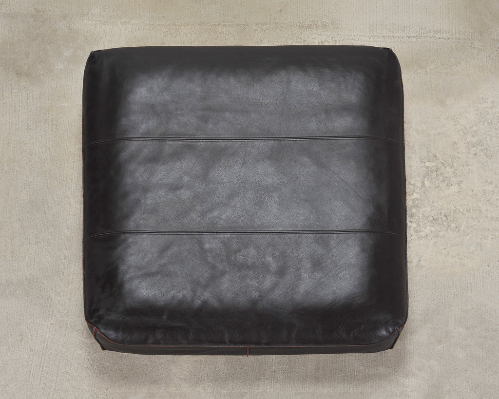 Rolf Benz German Leather 950 Floor Cushion Pouf Ottoman 3 Ft