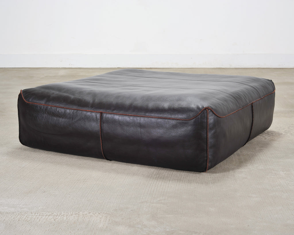 Rolf Benz German Leather 950 Floor Cushion Pouf Ottoman 3 Ft