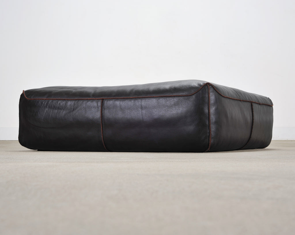 Rolf Benz German Leather 950 Floor Cushion Pouf Ottoman 3 Ft