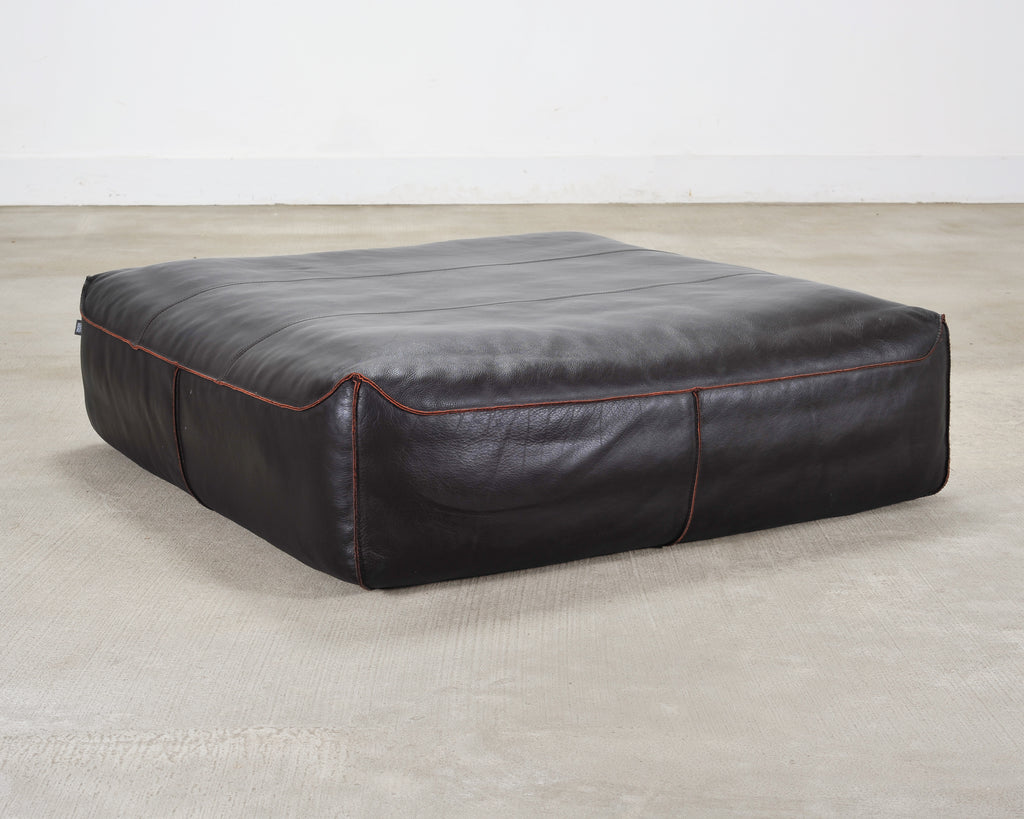 Rolf Benz German Leather 950 Floor Cushion Pouf Ottoman 3 Ft