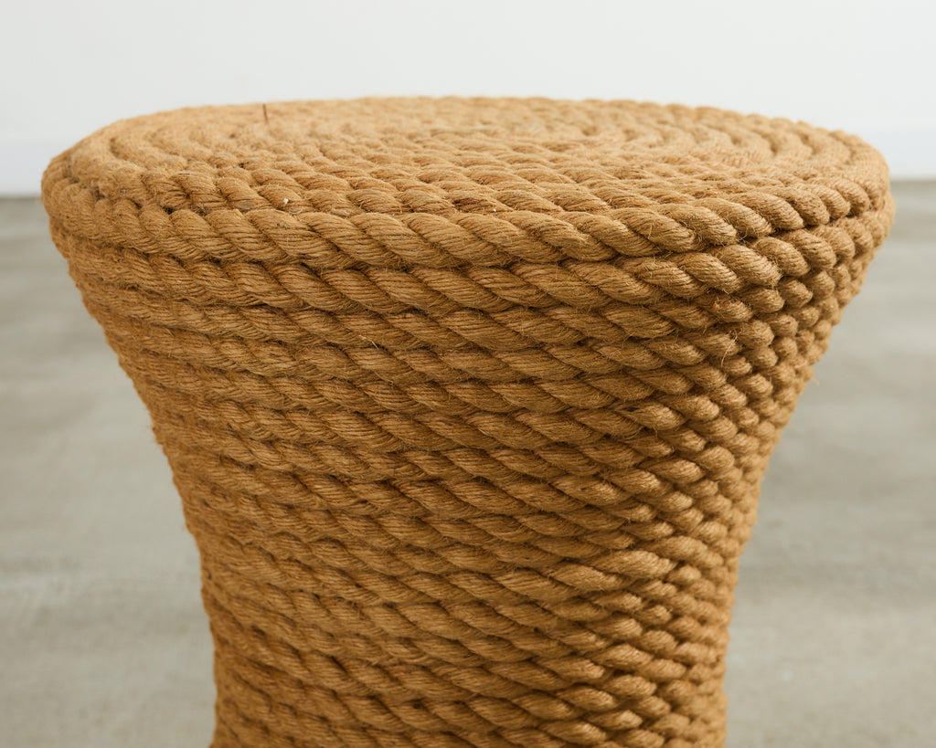 Pair of Audoux-Minnet Style Rope Drink Table Stools