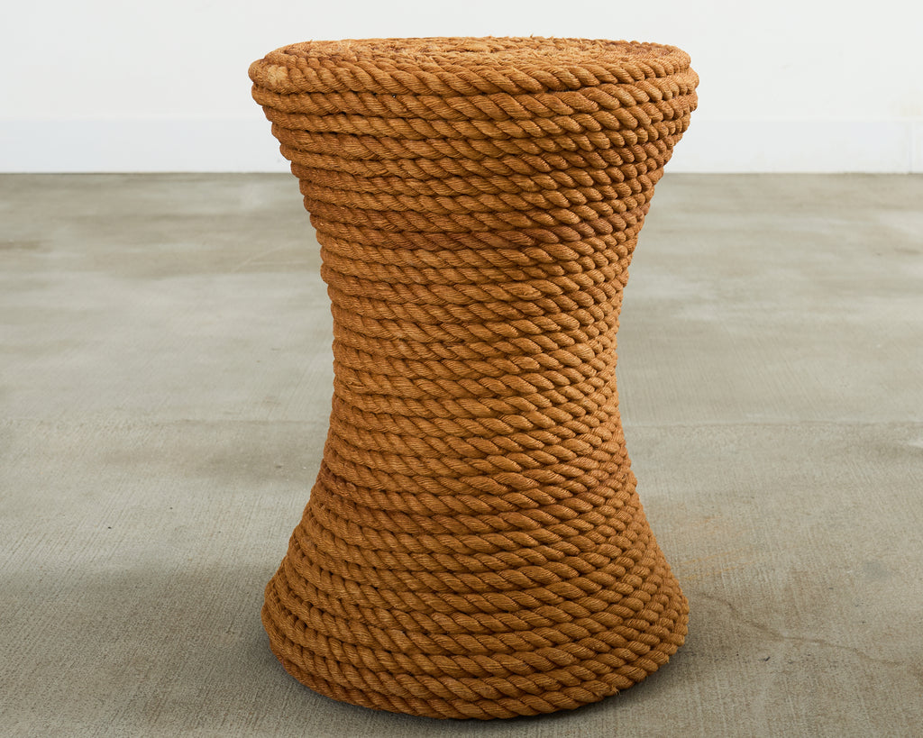 Pair of Audoux-Minnet Style Rope Drink Table Stools