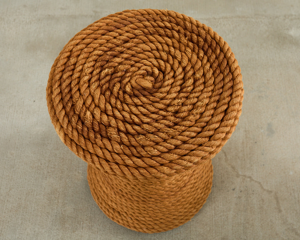 Pair of Audoux-Minnet Style Rope Drink Table Stools