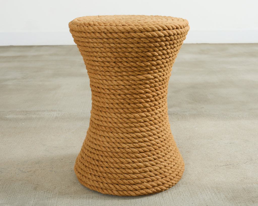 Pair of Audoux-Minnet Style Rope Drink Table Stools