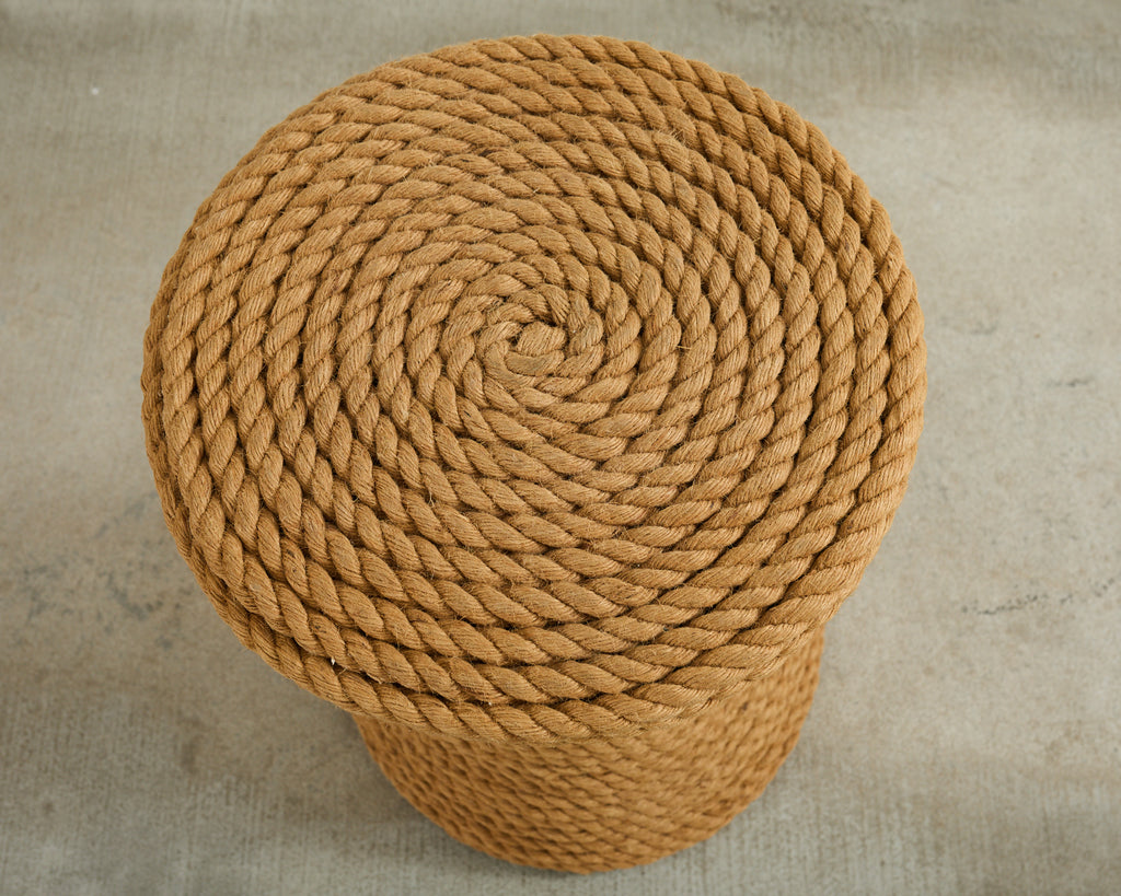 Pair of Audoux-Minnet Style Rope Drink Table Stools