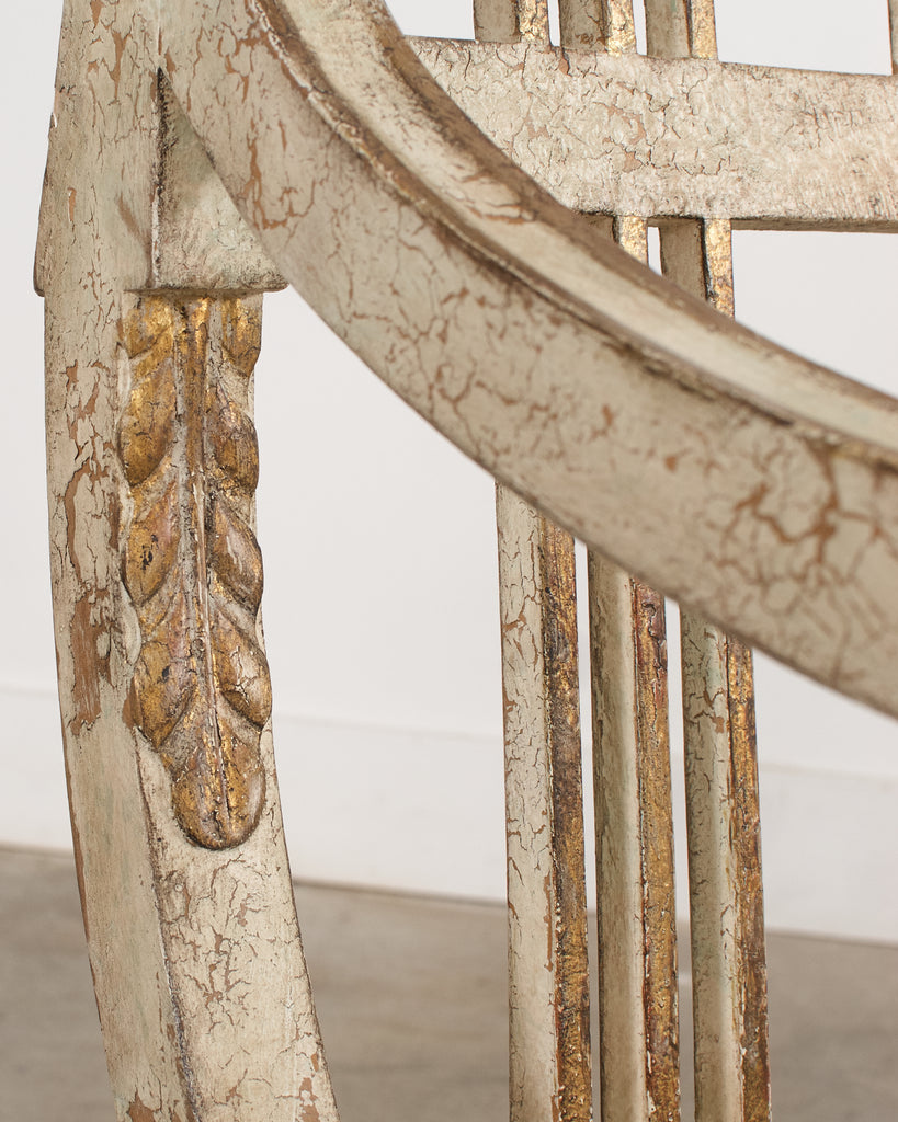 Pair of Rose Tarlow Painted Parcel Gilt Brighton Armchairs