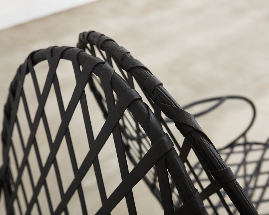 Set of Four Rose Tarlow Twig Iron Garden Dining Armchairs