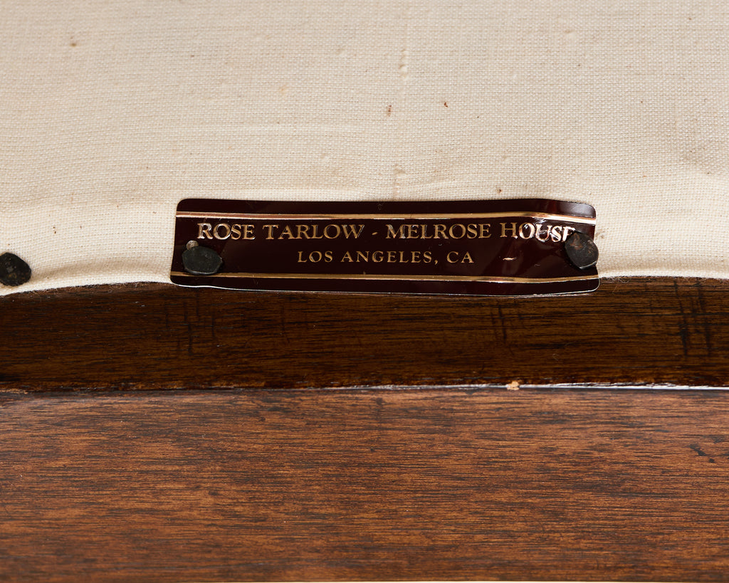 Set Eight Rose Tarlow Walnut Leather Glenna Dining Chairs