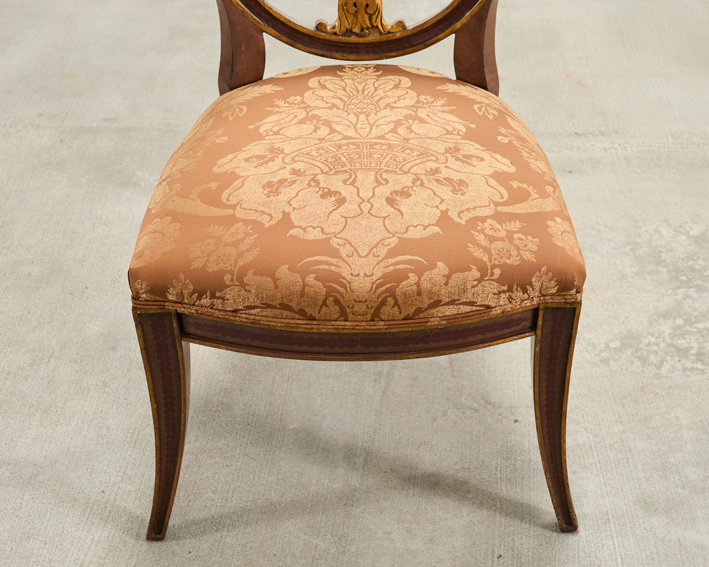 Set of Four Rose Tarlow "Feather" Dining Chairs in Fortuny