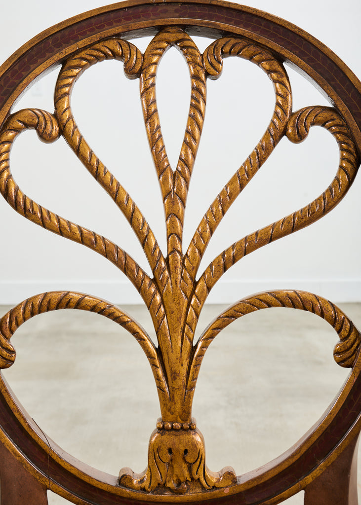 Set of Four Rose Tarlow "Feather" Dining Chairs in Fortuny