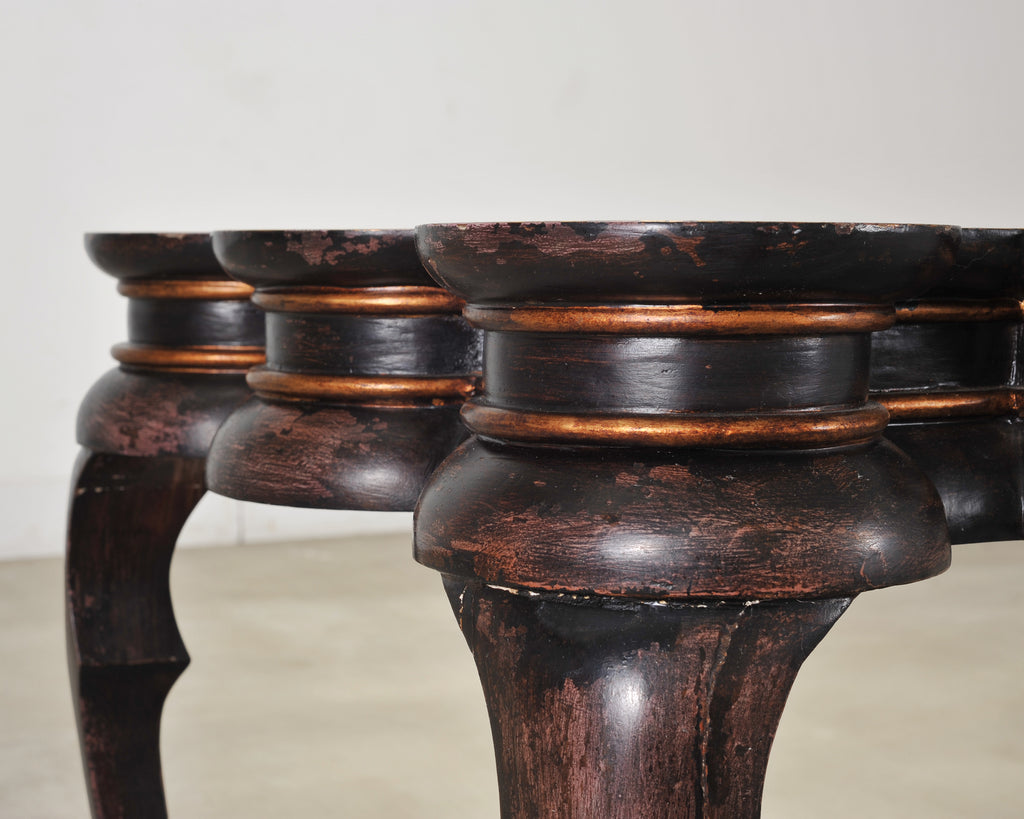 Rose Tarlow Style Chinoiserie Scalloped Lacquer Coffee Table