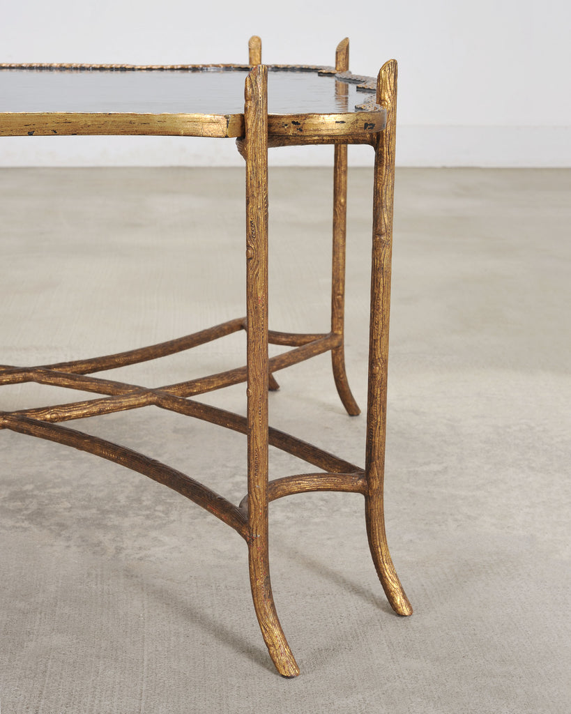 Dennis & Leen Chinoiserie Iron Gilt Tray Cocktail Table