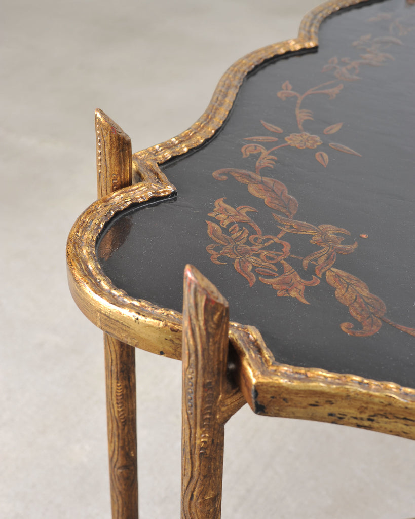 Dennis & Leen Chinoiserie Iron Gilt Tray Cocktail Table