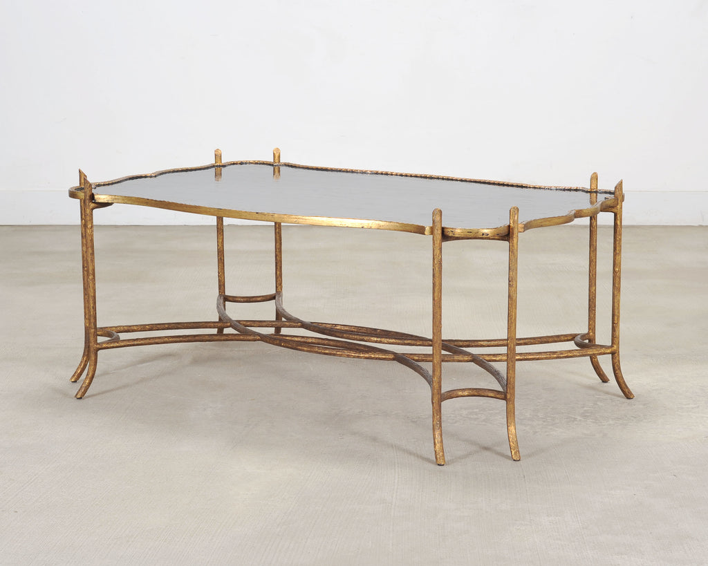 Dennis & Leen Chinoiserie Iron Gilt Tray Cocktail Table