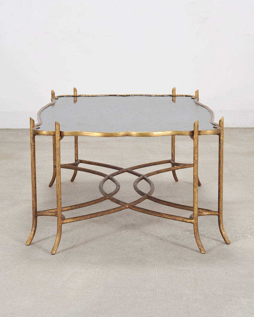 Dennis & Leen Chinoiserie Iron Gilt Tray Cocktail Table