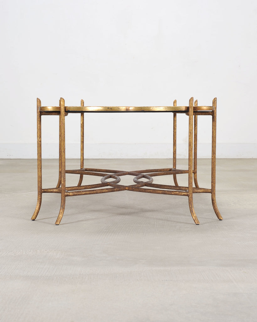Dennis & Leen Chinoiserie Iron Gilt Tray Cocktail Table