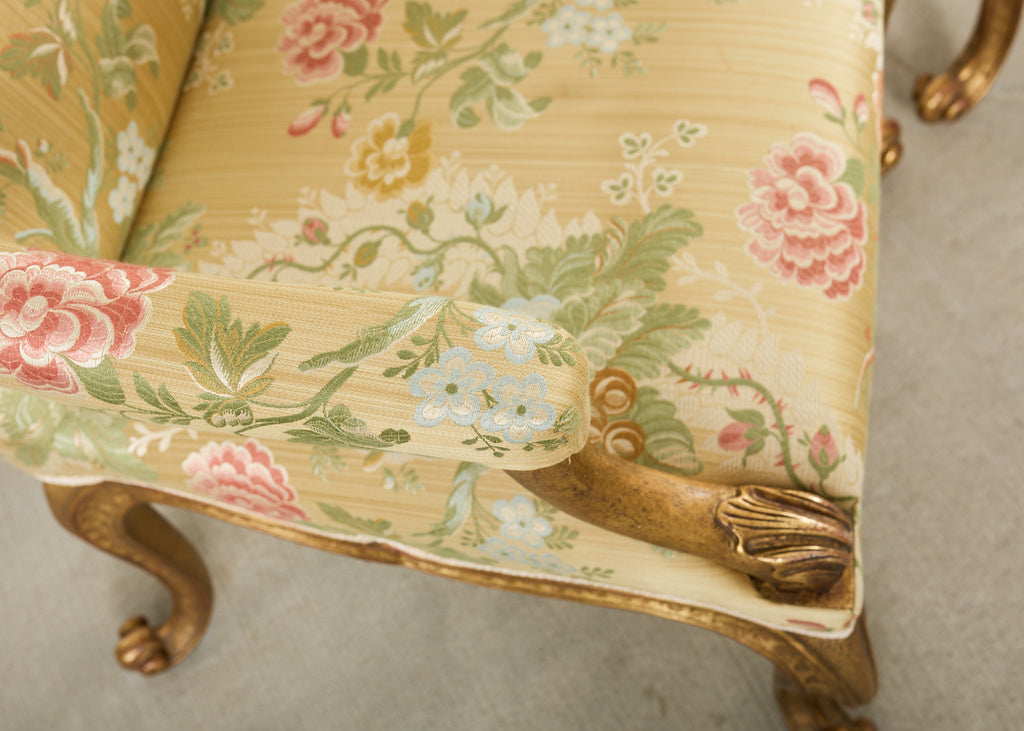 Set of Twelve Rose Tarlow Gold Leaf Kent Dining Chairs