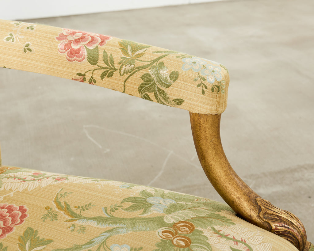 Set of Twelve Rose Tarlow Gold Leaf Kent Dining Chairs